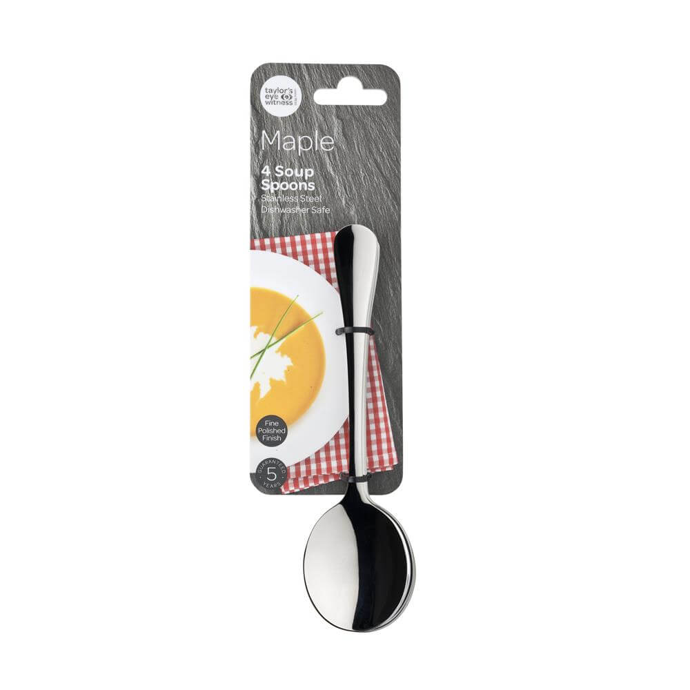 Taylor Eye Witness Maple Set of 4 Soup Spoons